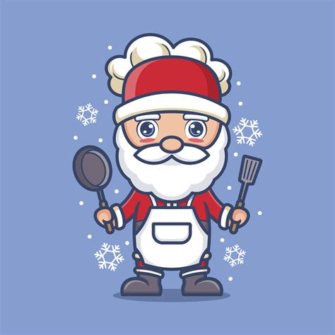 Cute Chef Cartoon Santa Claus 20792779 Vector Art At Vecteezy
