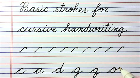 Basic Strokes To Improve Cursive Handwriting A To Z Pre Writing