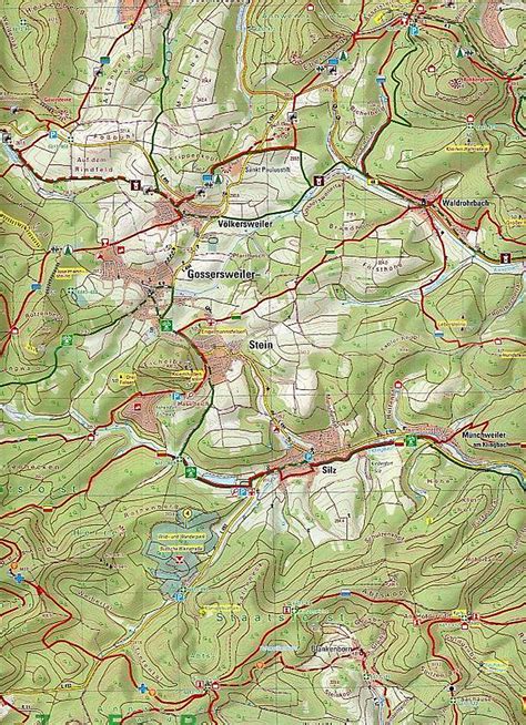 Topographische Karte Rheinland Pfalz Naturpark Pfälzerwald Weltbildch