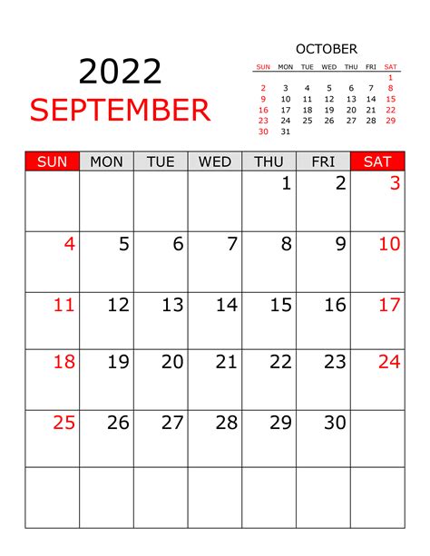 Calendar For September 2022 Free Calendarsu