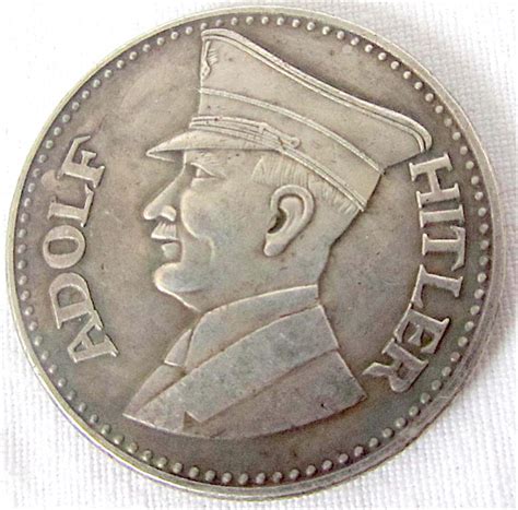 Ww2 German Nazi Rare Large Commemorative Coin For The Adolf Hitler