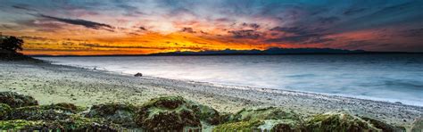 Wallpaper Sea Beach Coast Clouds Sunset 3840x2160 Uhd 4k Picture Image