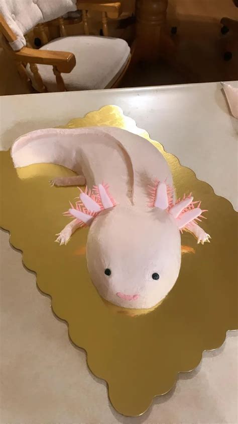31 Axolotl Cake I Made For My Boyfriends Mom💕 Baking Cake