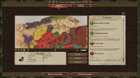 Total War Warhammer Empire Long Campaign Victory Map