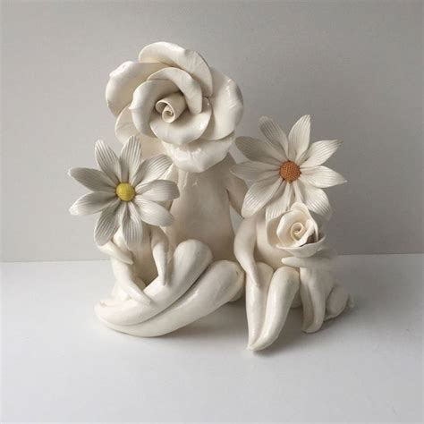 Ceramic Art Pottery Sculpture Flower Sculptures