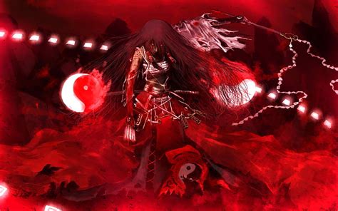 Hakurei Reimu Rudo Yang Rojo Media Jefe Final Mal Oni Yin