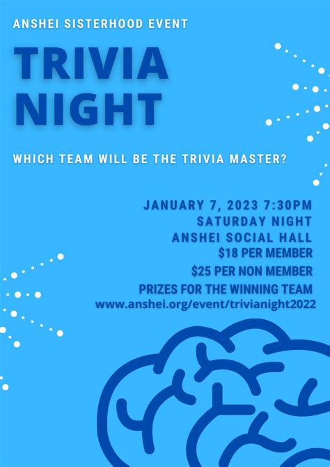 Trivia Night Event Congregation Anshei Shalom