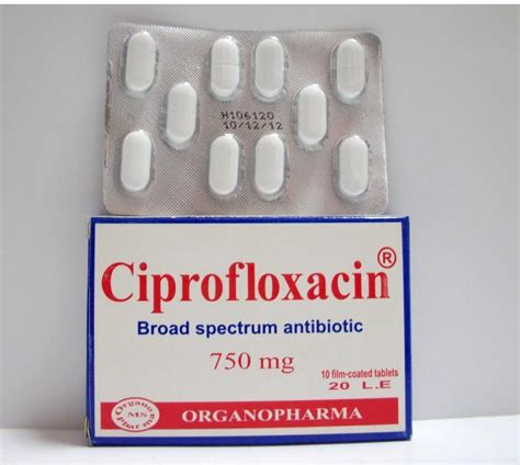 Ciprofloxacin Organopharm 750mg Tablets Rosheta