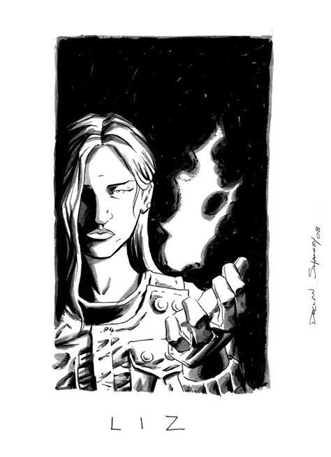 Liz From Bprd Declan Shalvey Mike Mignola Paranormal Ink Wash 20th