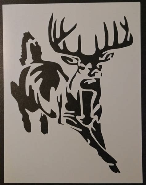 Buck White Tailed Deer Hunting Stencil My Custom Stencils