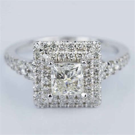 Whatever the occasion and budget, find beautiful engagement platinum rings suited to your unique needs on alibaba.com. Princess Square Double Halo Diamond Engagement Ring in White Gold (1.21 ct.)