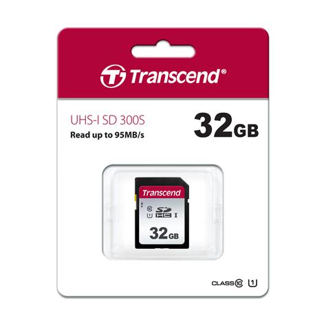 Transcend 32gb 300s Uhs I Sdhc 90mbs Sd Memory Card Ts32gsdc300s