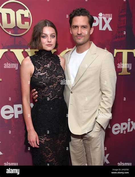 Emma Corrin And Ben Aldridge Attending The Pennyworth Premiere Held At