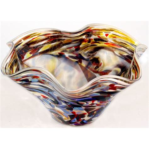Granite Glass Bowl By Glass Rocks Dottie Boscamp In 2021 Blown Glass Bowls Art Glass Bowl