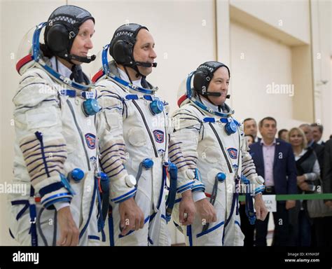 Expedition 53 Backup Crew Members Shannon Walker Of Nasa Left Anton Shkaplerov Of Roscosmos