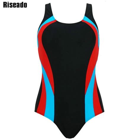 Riseado New 2019 Sport One Piece Swimsuit Competitive Swimwear Women