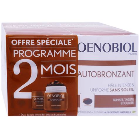 Oenobiol Autobronzant Lot De 2x30 Capsules Visage Et Corps