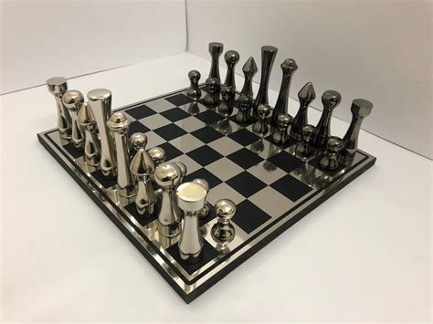 Metal Chess Set Unique New York Skyline Design Aluminium Etsy