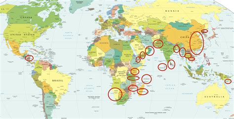 American Military Bases Worldwide Map