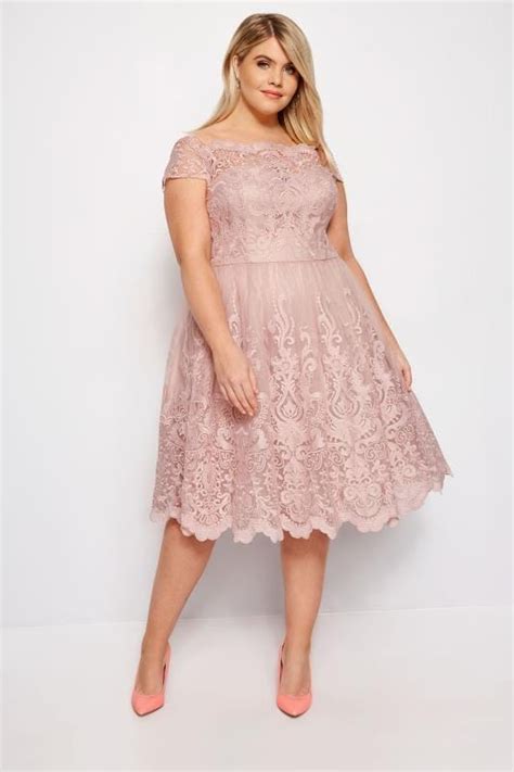 Plus Size Chi Chi Blush Pink Liviah Dress Sizes 16 To 26 Yours