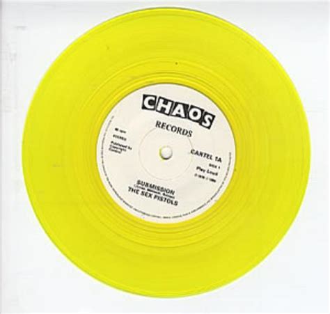 Sex Pistols Submission Yellow Vinyl Ps Uk 7 Vinyl Single 7 Inch