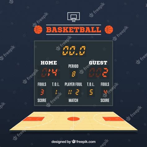 Basketball Scoreboard Vector Premium Download