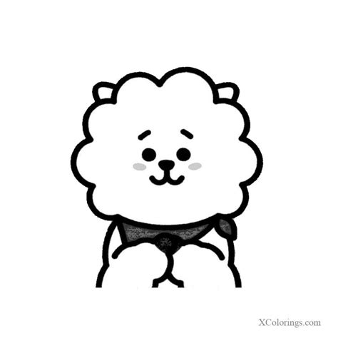 Bt21 Coloring Pages Outline Drawings To Trace Easy