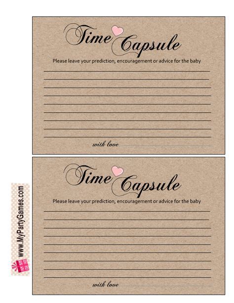 Free Printable Cards For Baby Girl Time Capsule Baby Time Capsule