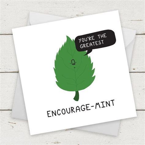 Funny Cards Mint Encourage Mint Greeting Card