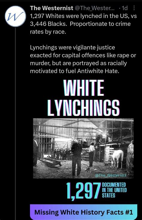 Bad History Takes On Twitter Most Of The White People Who Were Lynched Were Lynched Bc They