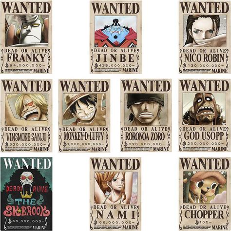 Jual Poster Bounty Wanted Manga Anime One Piece Mugiwara Straw Hat Set Regular Shopee