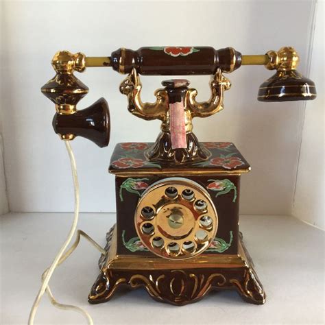 Vintage Famous First French Cesare Hand Painted Telephone Etsy