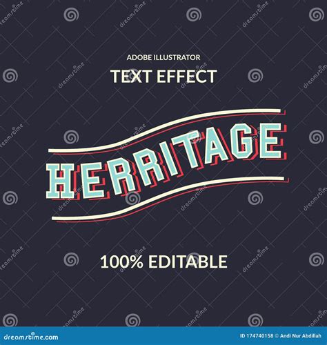 Vintage Slab Serif Editable Adobe Illustrator Text Effect For Retro And