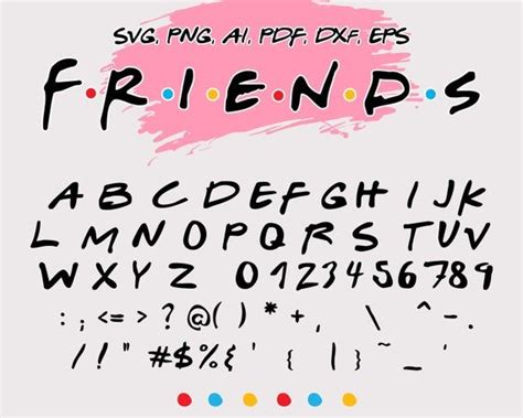 FRIENDS SVG Friends font svg Friends alphabet svg Friends | Etsy ...