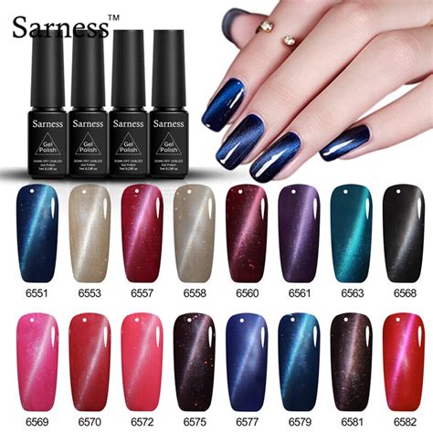 sarness 3d cat s eye uv gel lacquers nail art long lasting uv led gel polish colour lucky gel