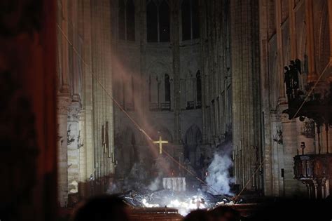 Notre Dame Damage Inside First Fire Photos Of Altar