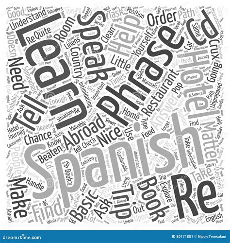 Learn Spanish Phrases Stock Vector Illustration Of Speak 80171881