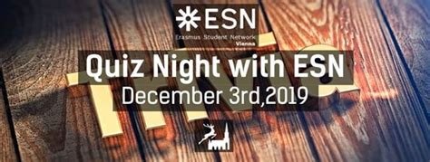 Trivia Quiz Night With Esn Esn Uni Wien