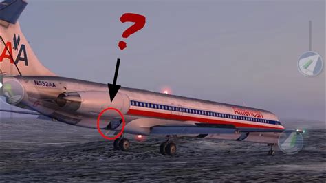 X Plane 10 American Airlines Md 80 Soft Landing With Cargo Doors