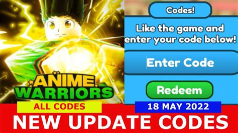 All Codes In Anime Warriors Simulator