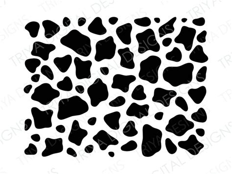 Cow Print Svg Cut File Cow Spots Print Png Files Black Animal Print