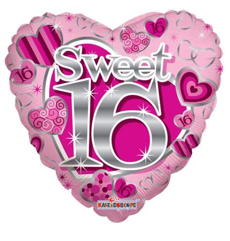 Sweet 16 Pink Heart Shaped Balloon The Cupcake Delivers