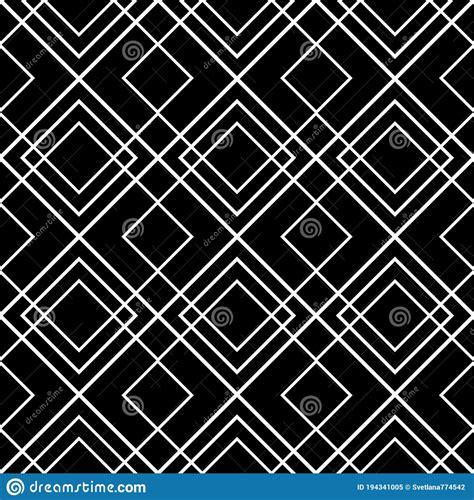 Geometric Seamless Pattern Diamond Pattern Black And White Geometric