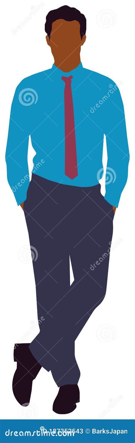 Faceless Standing Man Vector Illustration Black People Stock Vector Illustration Of Faceless