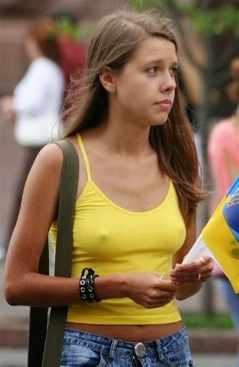 Candid Braless Teen