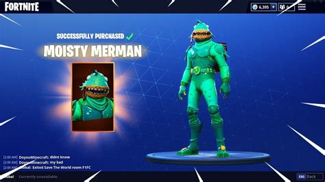 Fortnite New Moisty Merman Skin Daily Item Shop Fortnite Battle