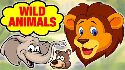 Wild Animals 3d Animated Video For Kids Animalsnames Simba Tv
