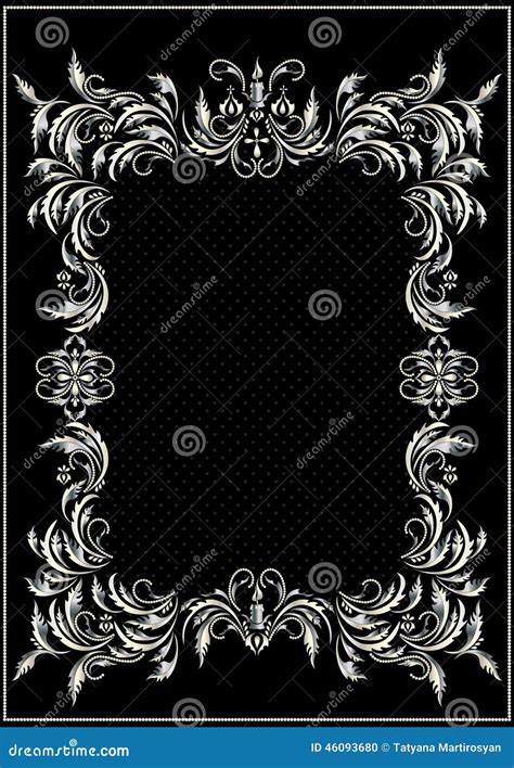 Silver Border With Decor In The Victorian Style Stock Vector Image