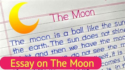 Essay On Moon Paragraph On The Moon Essay On Moon In English