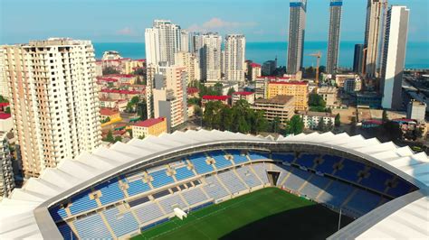 Batumi Georgia 2022 Aerial Descending View Football Club Fc Dinamo